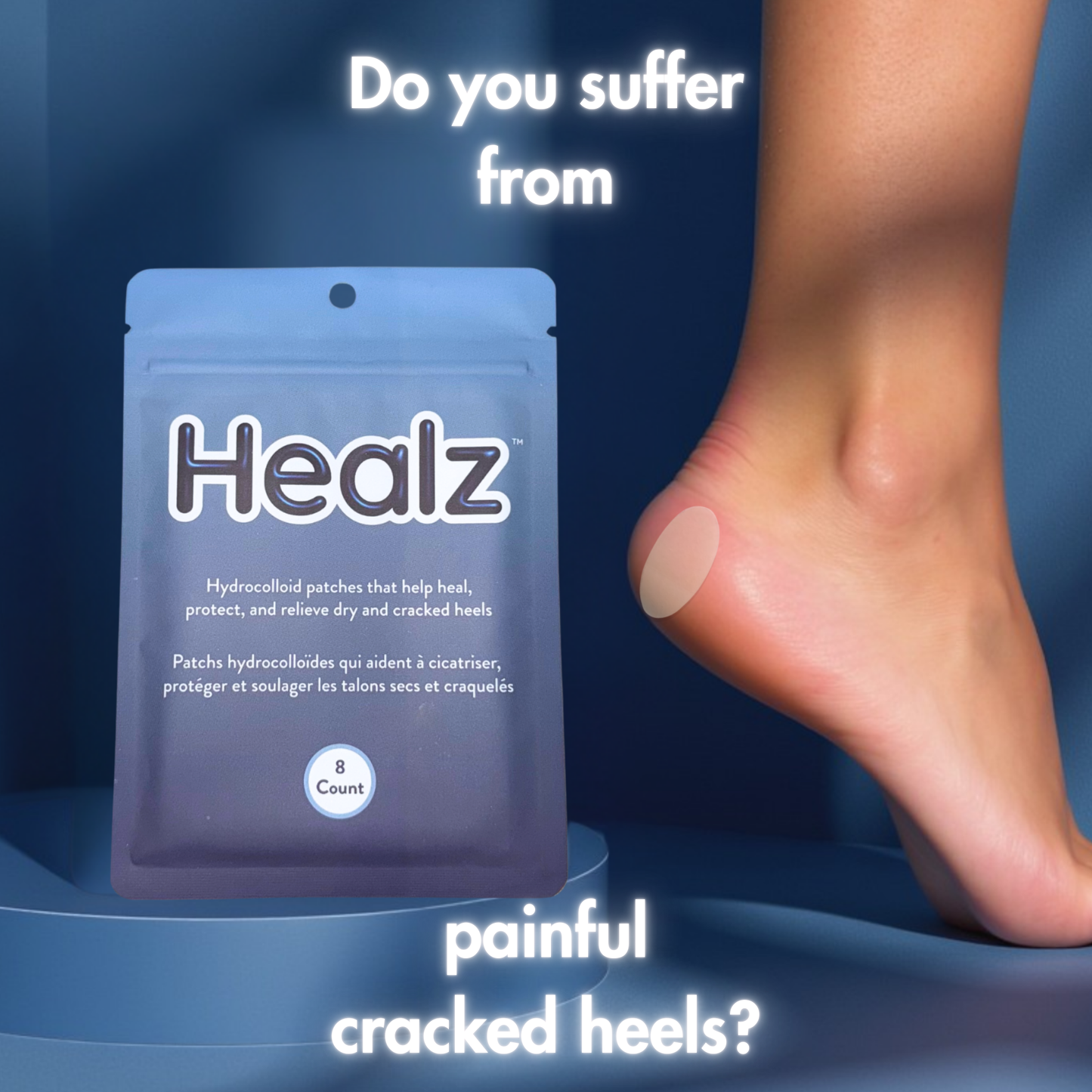 Healz Hydrocolloid Patches – Heal, Protect, and Relieve Painful Cracked Heels